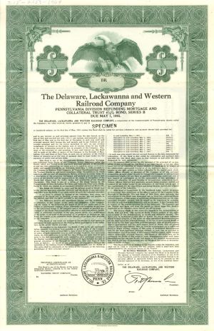 Delaware, Lackawanna and Western Railroad Co., Pennsylvania Division Bond